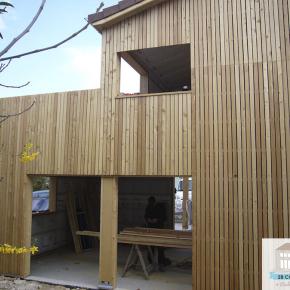 Extension maison bois Lentilly, ouverture menuiseries